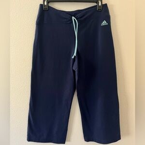 Adidas wide leg cropped navy size Medium